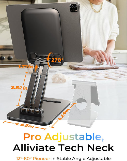Tablet Stand, for iPad Stand Tablet Holder for Desk, Desk Accessories for Men Dorm Essentials Portable Monitor Stand for Apple iPad mini Accessories Switch Kindle